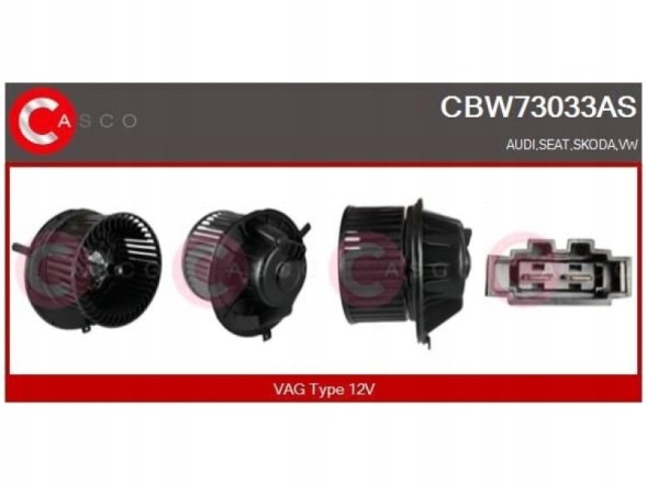 Casco CBW73033AS Vw golf vi mk6 08-16 v mk5 03-09 blower motor