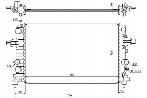 Nissens PRO/63028A NIS Engine cooler opel astra h astra h classic ast + collision assistant #34