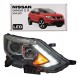 Venus LTD  Nissan qashqai ii j11 2014-2017 front lamp right with led 260604eh0a