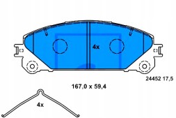 ATE 13.0460-5634.2/ATE Ate set of brake pads front (with acoustic feel + driver assistant #28