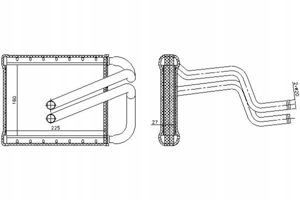 Nissens  Nissens heater (225x159x27) kia carens iv 1.6