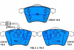 ATE Ate13.0460-7154.2 brake pads vw front sharan 1,9- + driver assistant #33