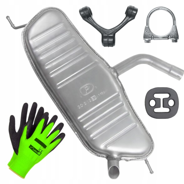 Polmostrów POL-I0F34J6Q8G9H1O0 Final silencer volkswagen vw golf 6 vi 08 - 12 1.6 hatchback freebie