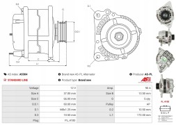 AS-PL  Alternator mitsubishi eclipse 2.4 galant 2.4
