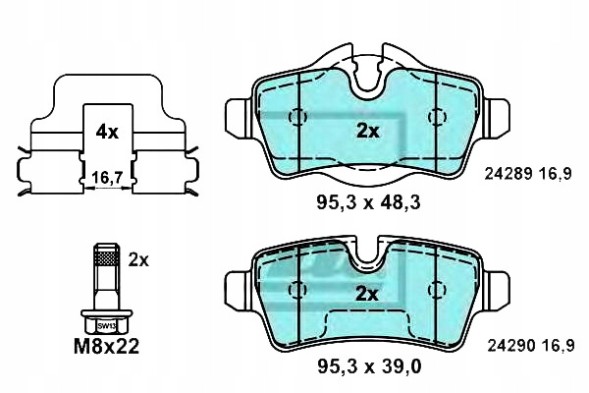 ATE  Ate13.0470-2714.2 set of brake pads ceramic + driver's assistant #33