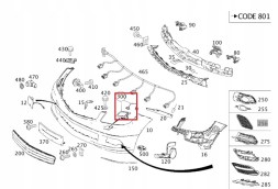 Mercedes-Benz OE  Mercedes c-class lamp washer cap left oe