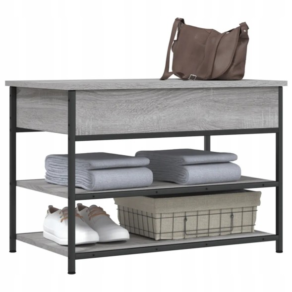 Facar  Vidaxl shoe bench, grey sonoma oak, 70x42,5x50 cm