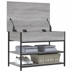 Facar  Vidaxl shoe bench, grey sonoma oak, 70x42,5x50 cm