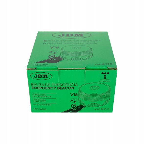 JBM 54904 Emergency beacon v16 with the possibility of geolocation warning lamp