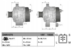 Denso DAN1070 Alternator 100a dan1070 denso toyota