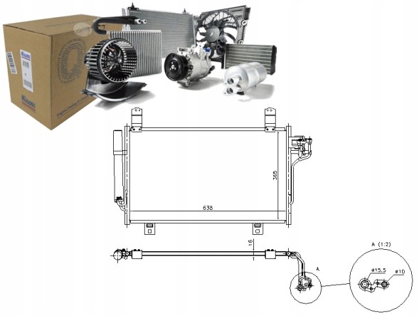Nissens 940327 NIS/GIFT Air conditioning condenser mazda cx-5 2.2d 04.12- niss + driver assistant #31