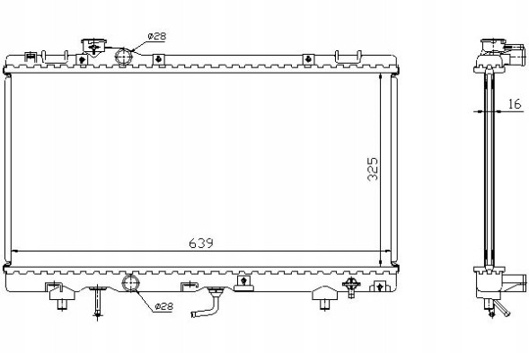 Nissens 647041/NIS Nissens engine cooler toyota paseo 1.5 08.95-0 + driver assistant #28