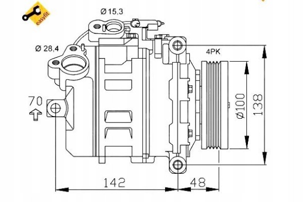 NRF  Nrf32433 air conditioning compressor bmw + driver assistant #33