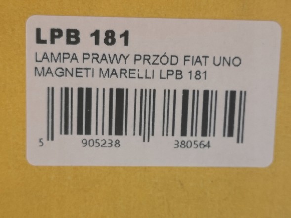 Magneti Marelli  Lamp right front fiat uno 1989-1995 magneti marelli lpb181 / 7642685