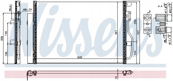 Nissens 940389 Condenser, air conditioning nissens 940389