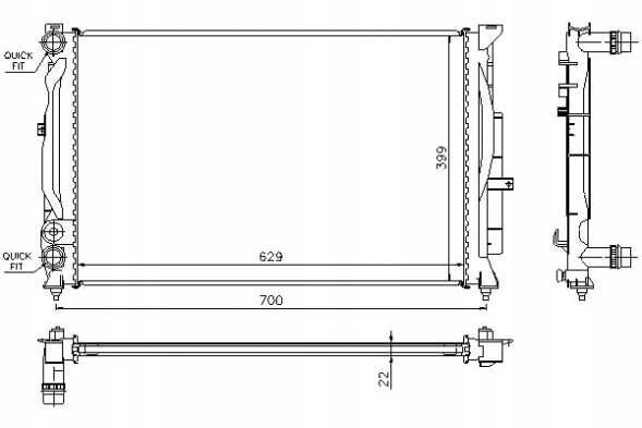 Nissens NIS60308A(iMOTO) Engine cooler audi a4 a6 skoda superb i vw pa + driver's essential #37