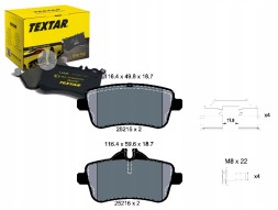 Textar 59566783 TEX Tex2521502 brake pads db rear w166/x166 gl/ml 11- + driver assistant #33