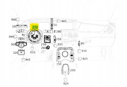 Mercedes-Benz OE  Steering column cover module mercedes s w222 a2229007608