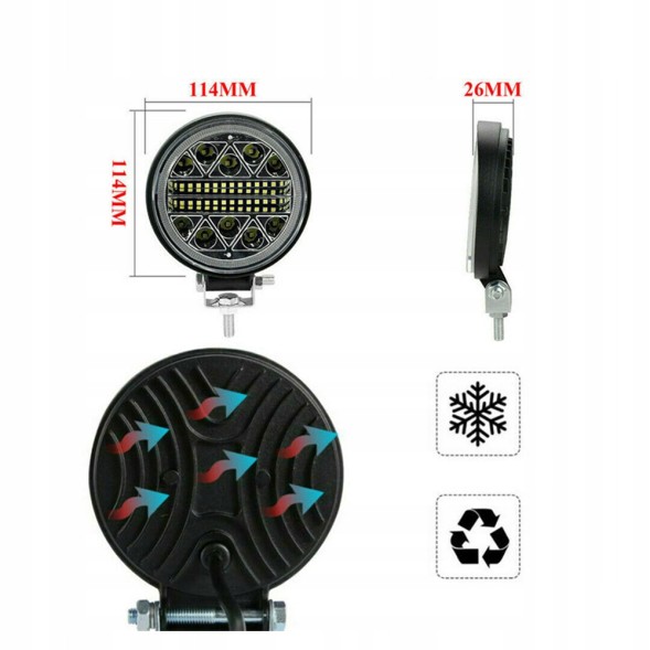 CHINA  8 Pcs strong led work lamp 102w car headlight searchlight 9-30v