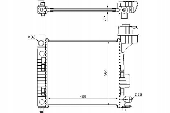 Nissens NIS62663(iMOTO) Engine cooler mercedes a (w168) 1.4/1.6 07.97 + driver's essential #37