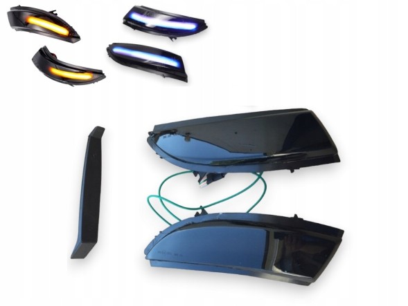 WOLLER YELLOW BLUE RENAULT Flashers dynamic mirrors for renault clio iv mk4 bh rs kh 2013 -16