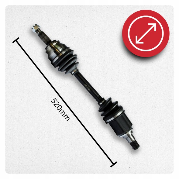 BRV B1589 Half axle left peugeot 4007 (vu) 2.2 hdi 4008 1.8 hdi awc manual new