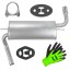 Polmostrów POL-B3Z00U4E3D5K3J8 Final silencer for ford focus 3 iii mk3 11 - 14 1.6 hatchback freebie
