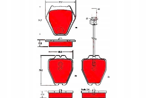 TRW  Trwgdb1381 outlet! - Brake pads audi front a4/a6 + driver assistant #33