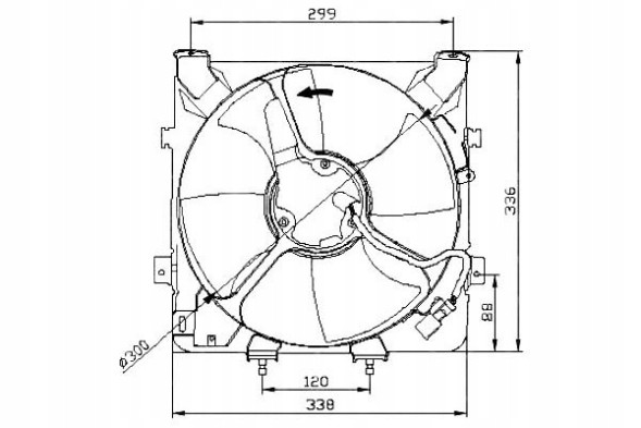 NRF PRO/47041 NRF Radiator fan honda civic 91-01 +ac nrf + collision assistant #34