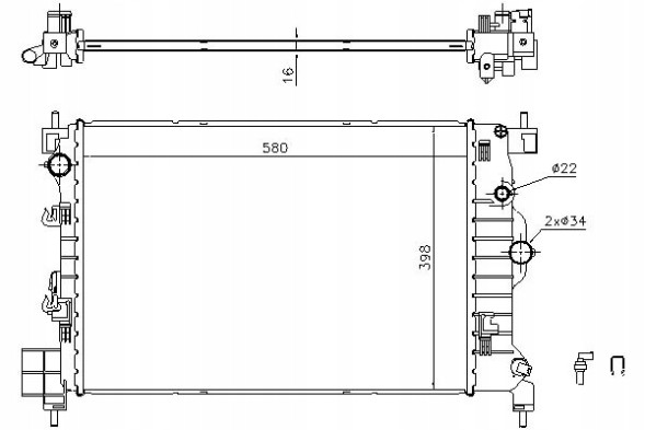 Nissens  Engine cooler chevrolet aveo trax opel mokka + driver's essential #37