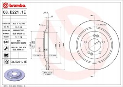 Brembo KT 08 015 Discs + pads rear kt 08 015 brembo hyundai kia