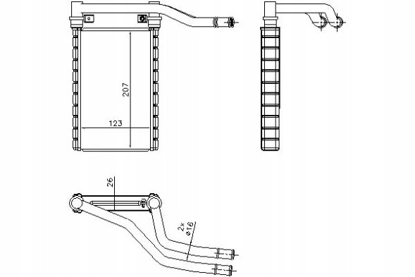 Nissens  Heater (123x207x26) fiat sedici suzuki swift + driver's essential #37