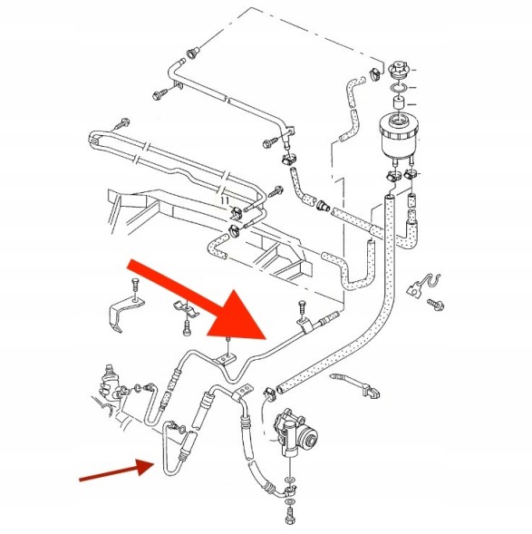 CHINA 7D1 422 891 Vw t4 multivan power steering cable set 7d1422891 and 7d1422893c