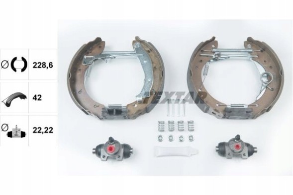 Textar 84052900 Set of brake jaws citroen berlingo/xsara 96-11 sets with cylinders