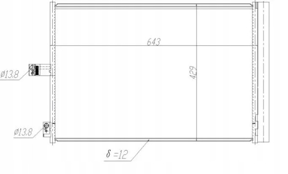 NRF 350457 Condenser air conditioning cooler with dehumidifier