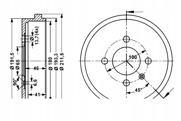 ATE PRO/24.0218-0036.1 ATE Brake drums vw lupo 1.0-1.7d 09.98-07.05 ate + collision assistant #34