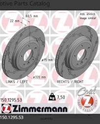 Zimmermann  Brake disc. Bmw 3 e46 99-06 rear went.
