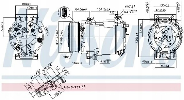 Nissens 89369 Compressor air conditioning compressor 89369 nissens