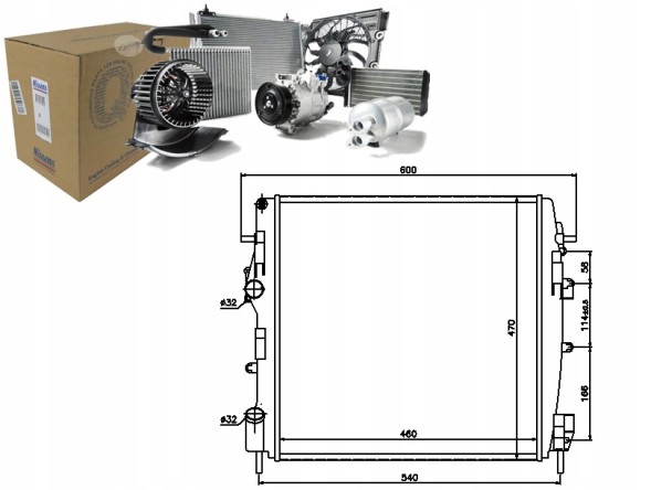 Nissens PRO/63762 NIS Engine cooler nissan kubistar renault kangoo k + collision assistant #34