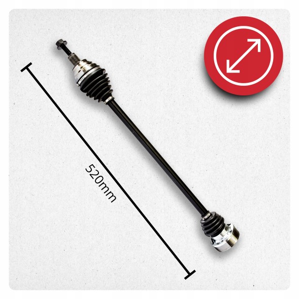 BRV  Half axle right vw passat b6 jetta iii touran (1t) 1.9 tdi 2.0 fsi manual new