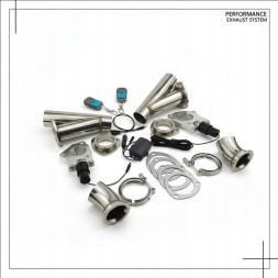 CHINA  Exhaust throttle 12v 63mm dual valve with remote control