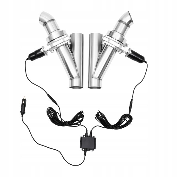 CHINA  Exhaust throttle 12v 63mm dual valve with remote control