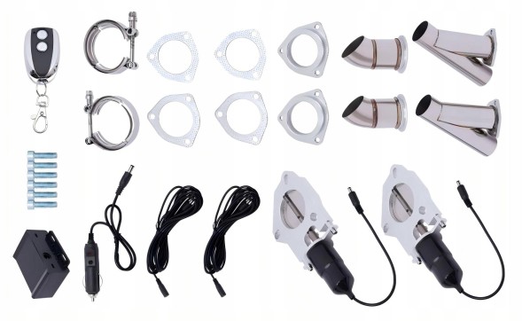 CHINA  Exhaust throttle 12v 63mm dual valve with remote control