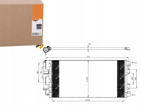 NRF 35548 NRF/GIFT Air conditioning condenser land rover freelander 98-06 + driver assistant #31