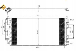 NRF 35548 NRF/GIFT Air conditioning condenser land rover freelander 98-06 + driver assistant #31