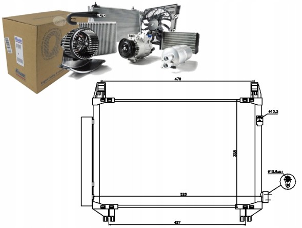 Nissens NIS940085(iMOTO) Air conditioning condenser toyota yaris 1.4d 08.05- n + driver's essential #37
