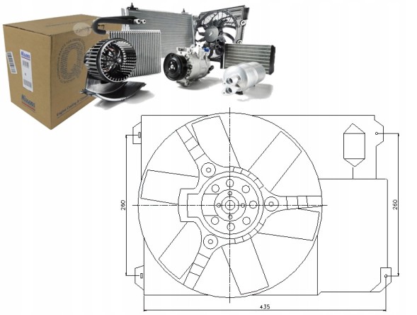 Nissens  Radiator fan (with housing) citroen jumper fi + collision assistant #34