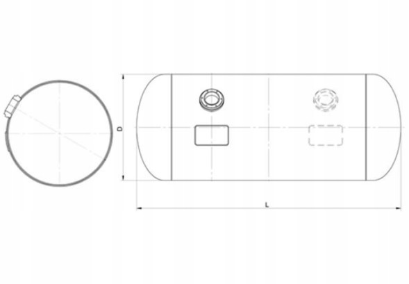GZWM Grodków  Cylindrical tank 35/270/695 35l cylinder lpg roller without frame 2026