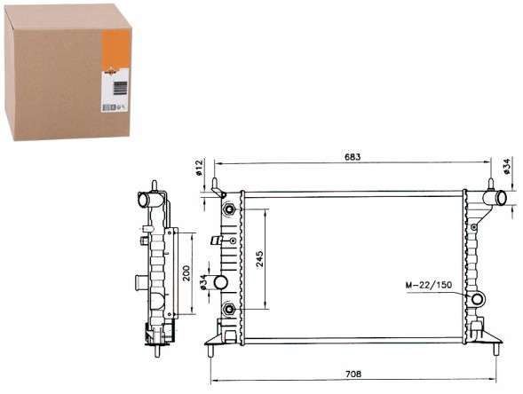 NRF NRF519516(iMOTO) Cooler opel vectra b 1,6-2,2 95-03 nrf + driver's essential #37
