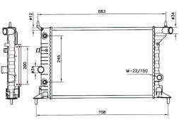 NRF NRF519516(iMOTO) Cooler opel vectra b 1,6-2,2 95-03 nrf + driver's essential #37